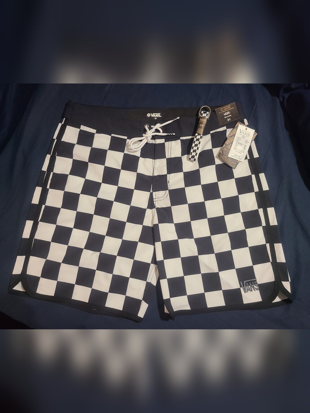 Vans Everride Checkerboard 18'' Boardshorts & Free Vans Shoe Laces! Mens 31